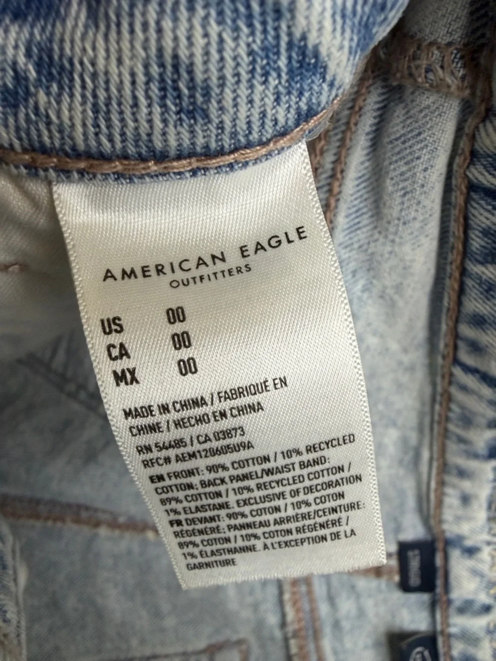 American Eagle Outfitters Light Wash Distressed Denim Shorts